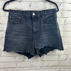 American Eagle Highest Rise 90s Boyfriend Short Black Denim Shorts